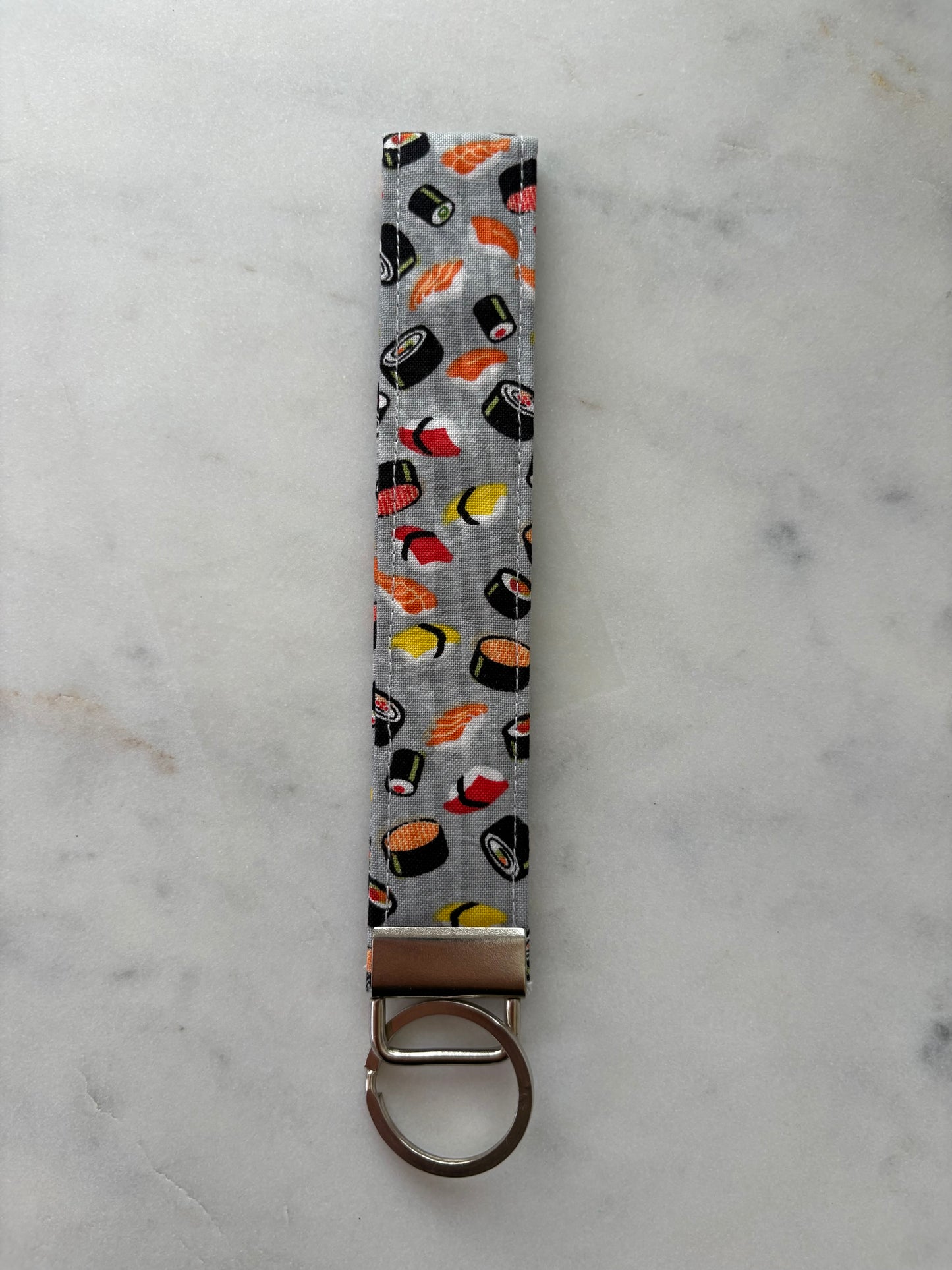 Sushi print on grey
